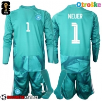 Otroške Nogometnih dresov Nemčija Manuel Neuer #1 Vratar Domači SP 2026 Dolgi rokavi (+ hlače)
